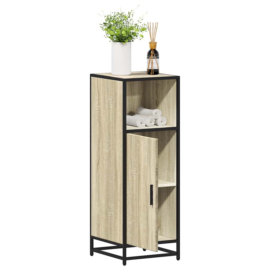 Badkamerkast Sonoma Eiken 35x37,5x100 cm Bewerkt Hout is nu te koop bij PeponiXL, paradijselijk wonen!