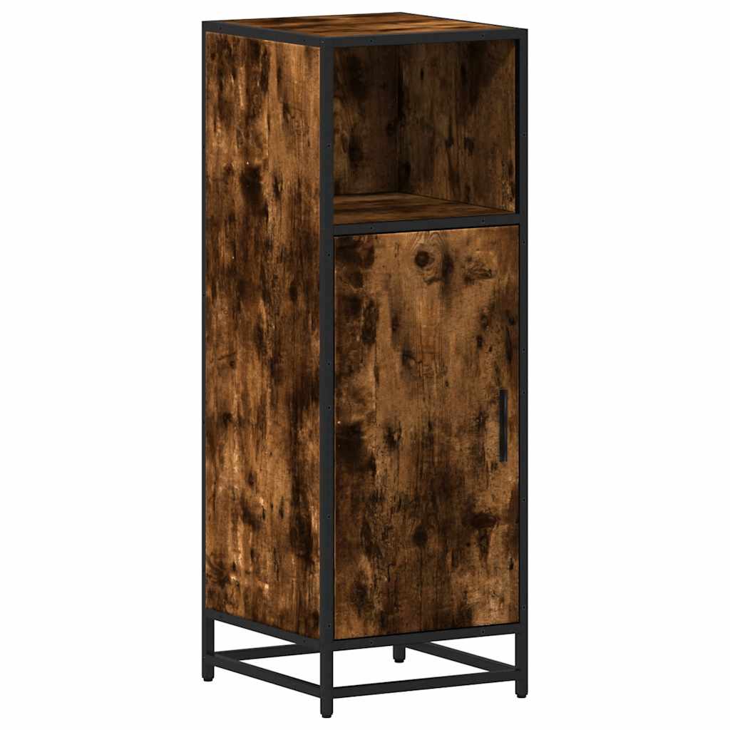 Badkamerkast 35x37,5x100 cm bewerkt hout gerookt eikenkleurig is nu te koop bij PeponiXL, paradijselijk wonen!