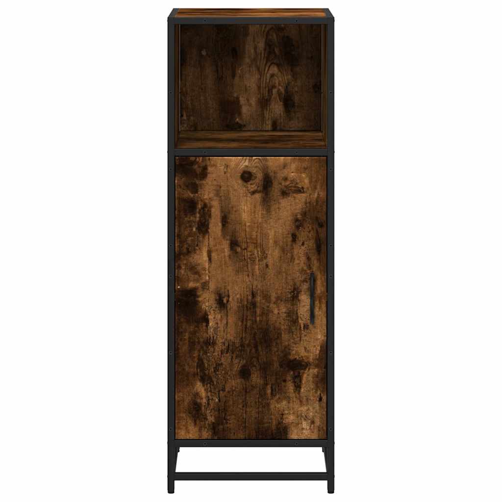 Badkamerkast 35x37,5x100 cm bewerkt hout gerookt eikenkleurig is nu te koop bij PeponiXL, paradijselijk wonen!