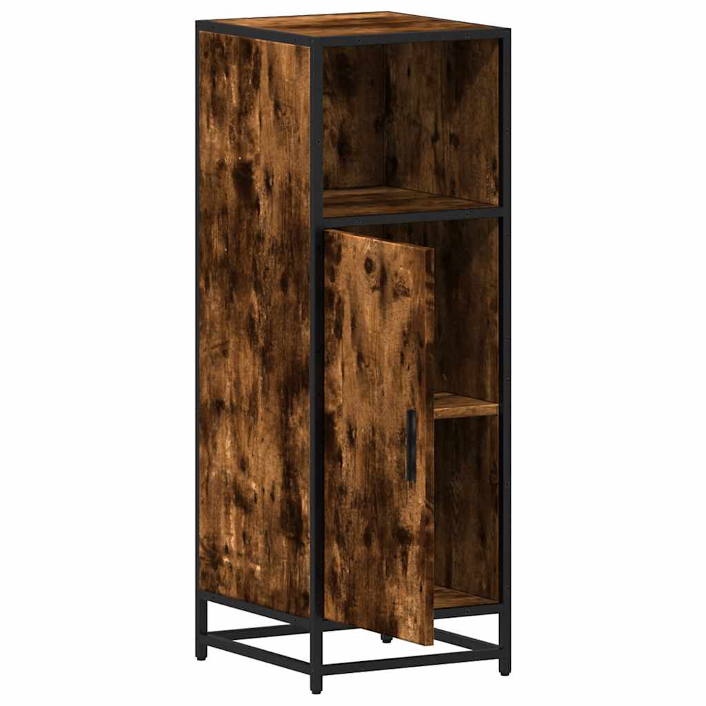 Badkamerkast 35x37,5x100 cm bewerkt hout gerookt eikenkleurig is nu te koop bij PeponiXL, paradijselijk wonen!