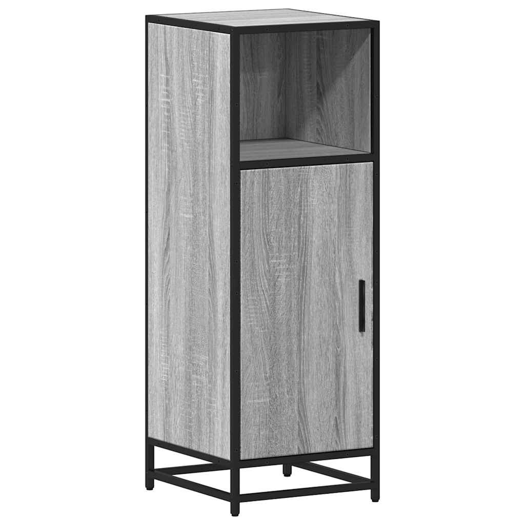 Badkamerkast 35x37,5x100cm bewerkt hout grijs sonoma eikenkleur is nu te koop bij PeponiXL, paradijselijk wonen!