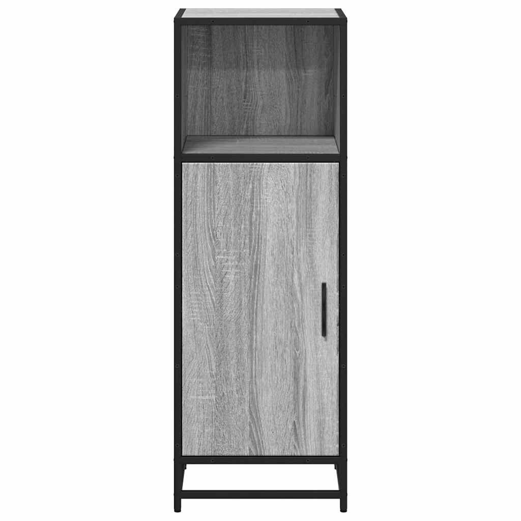 Badkamerkast 35x37,5x100cm bewerkt hout grijs sonoma eikenkleur is nu te koop bij PeponiXL, paradijselijk wonen!