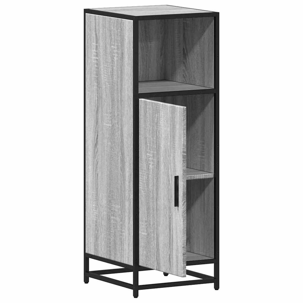 Badkamerkast 35x37,5x100cm bewerkt hout grijs sonoma eikenkleur is nu te koop bij PeponiXL, paradijselijk wonen!