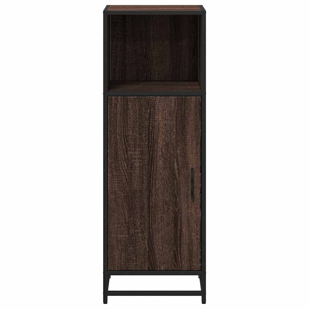 Badkamerkast 35x37,5x100 cm bewerkt hout bruin eikenkleur is nu te koop bij PeponiXL, paradijselijk wonen!
