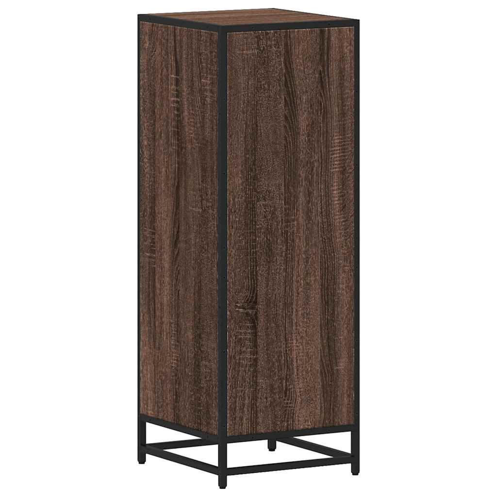 Badkamerkast 35x37,5x100 cm bewerkt hout bruin eikenkleur is nu te koop bij PeponiXL, paradijselijk wonen!