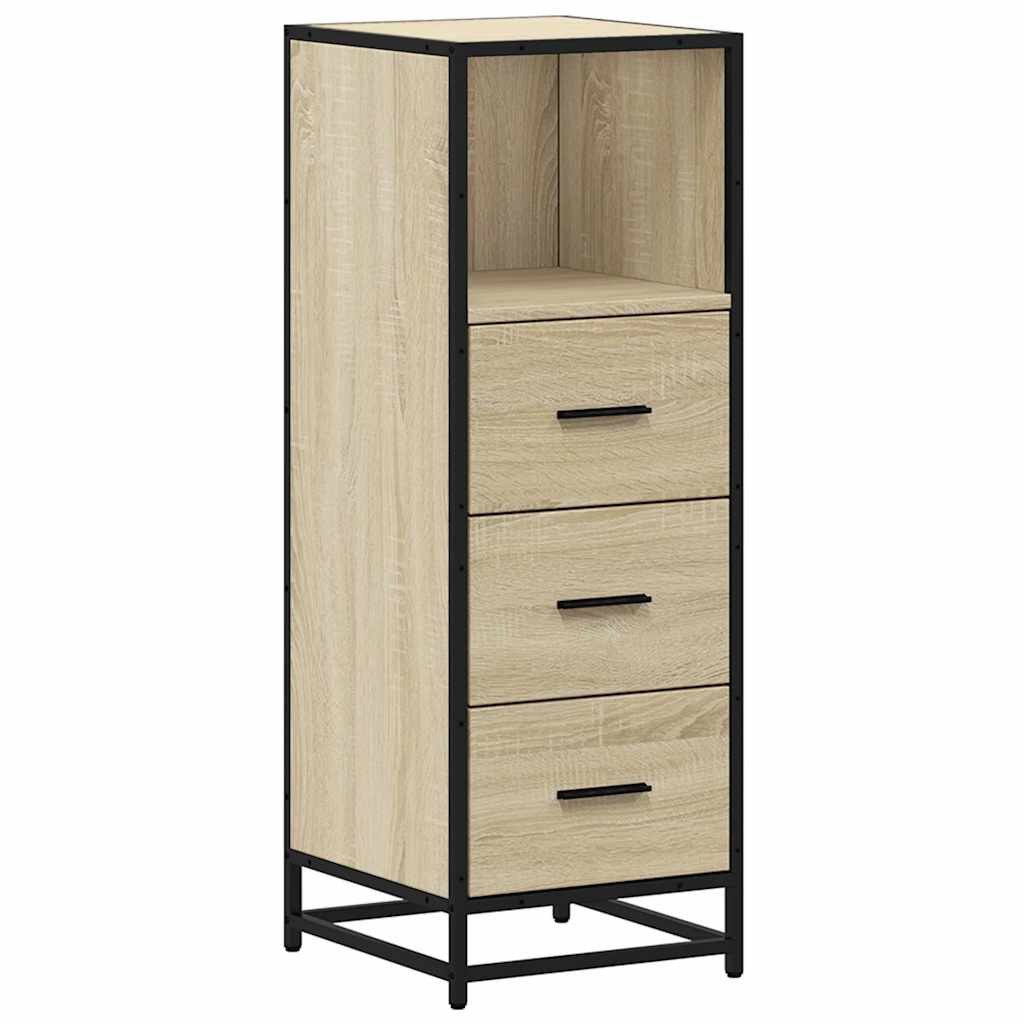 Badkamerkast 35x37,5x100 cm bewerkt hout sonoma eikenkleurig is nu te koop bij PeponiXL, paradijselijk wonen!