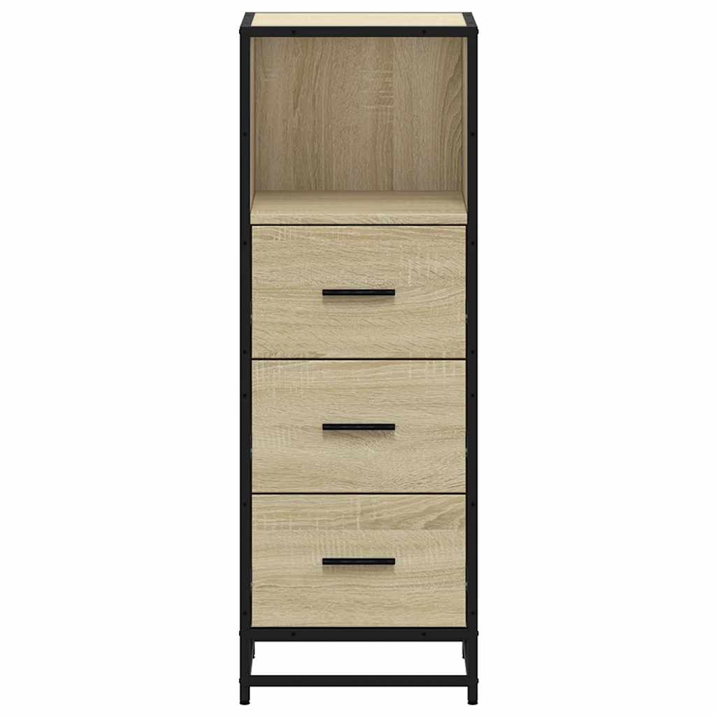 Badkamerkast 35x37,5x100 cm bewerkt hout sonoma eikenkleurig is nu te koop bij PeponiXL, paradijselijk wonen!