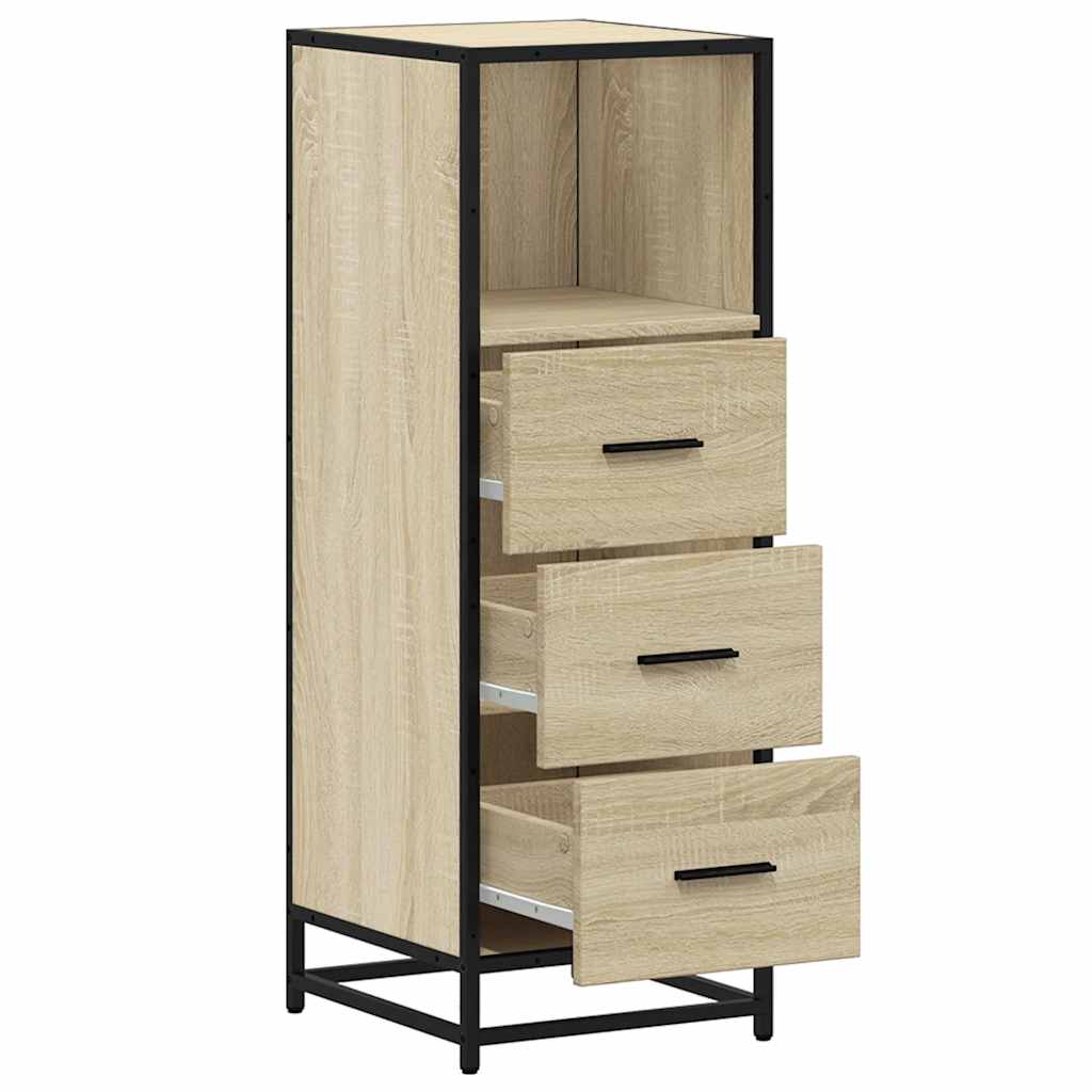 Badkamerkast 35x37,5x100 cm bewerkt hout sonoma eikenkleurig is nu te koop bij PeponiXL, paradijselijk wonen!