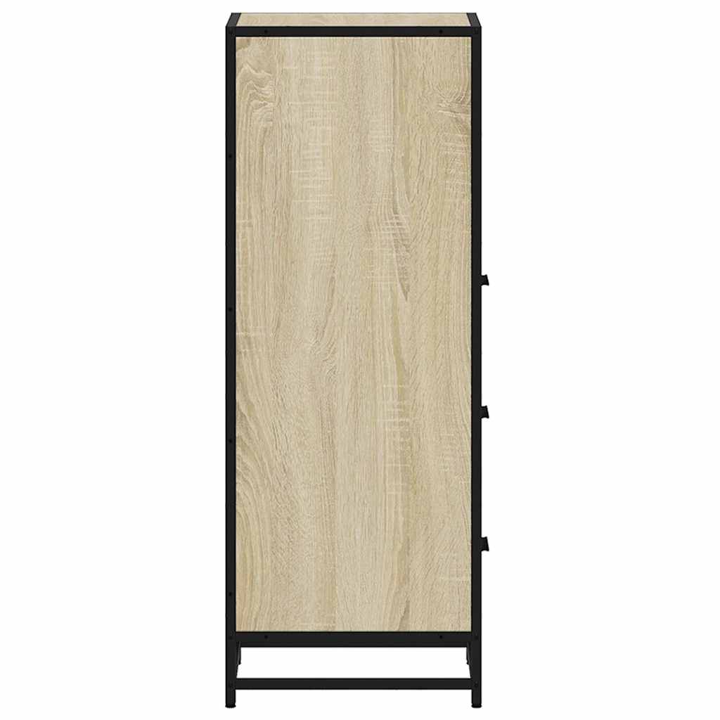 Badkamerkast 35x37,5x100 cm bewerkt hout sonoma eikenkleurig is nu te koop bij PeponiXL, paradijselijk wonen!