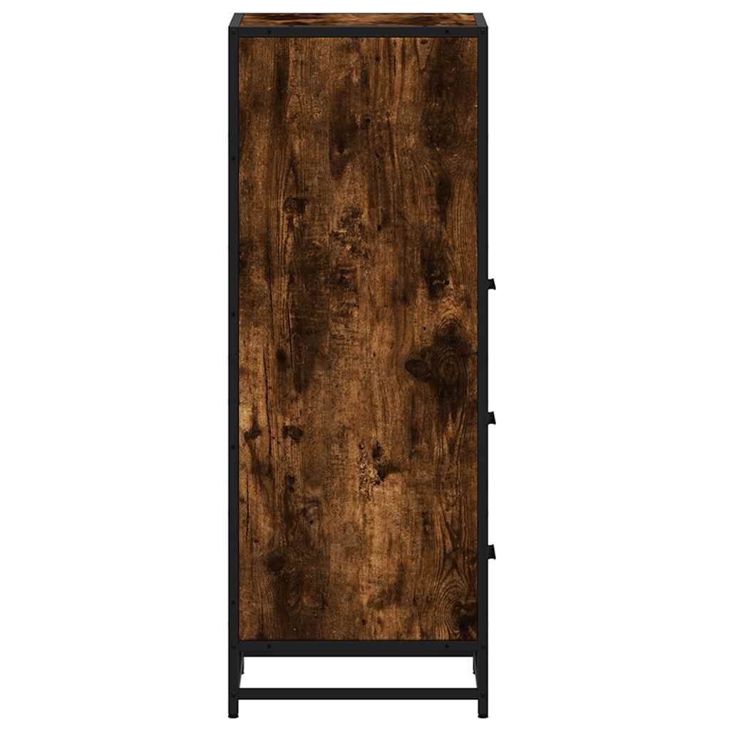 Badkamerkast 35x37,5x100 cm bewerkt hout gerookt eikenkleurig is nu te koop bij PeponiXL, paradijselijk wonen!