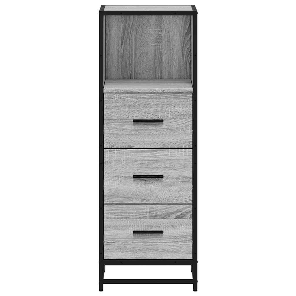 Badkamerkast 35x37,5x100cm bewerkt hout grijs sonoma eikenkleur is nu te koop bij PeponiXL, paradijselijk wonen!