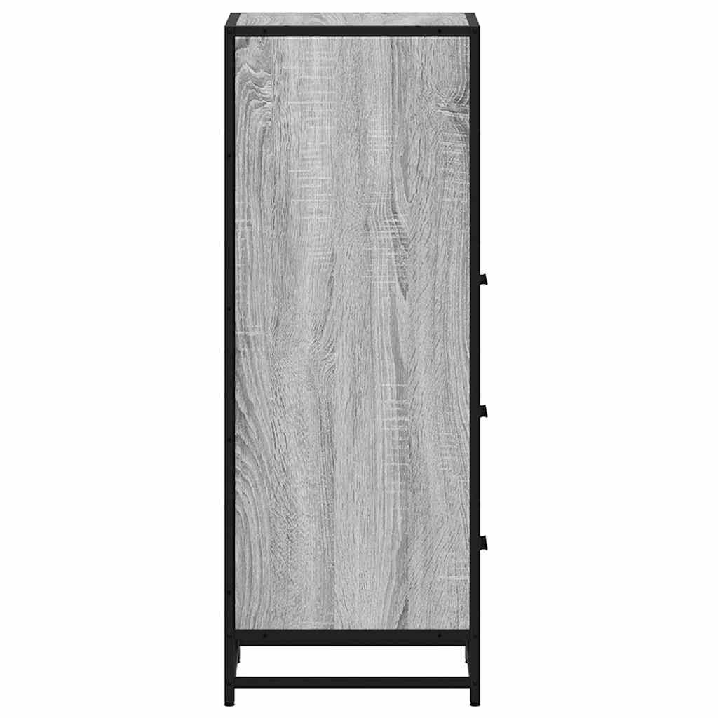 Badkamerkast 35x37,5x100cm bewerkt hout grijs sonoma eikenkleur is nu te koop bij PeponiXL, paradijselijk wonen!
