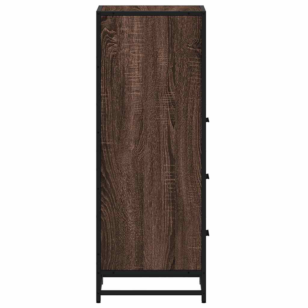 Badkamerkast 35x37,5x100 cm bewerkt hout bruin eikenkleur is nu te koop bij PeponiXL, paradijselijk wonen!