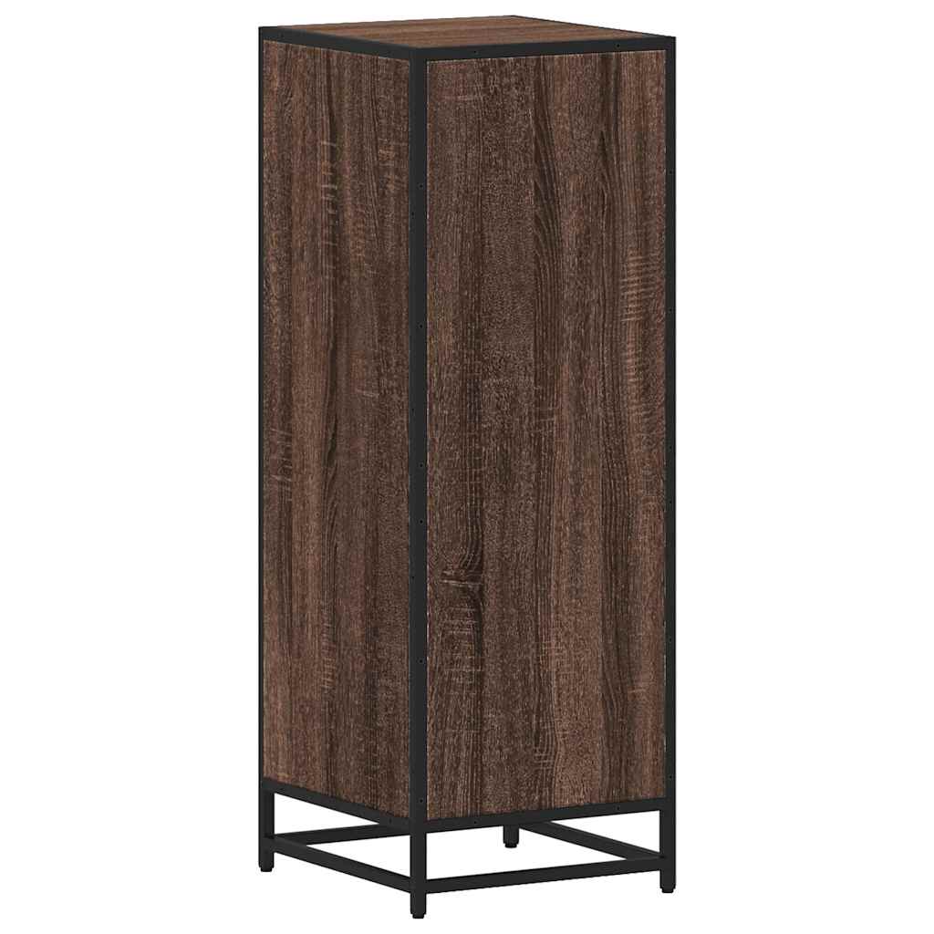 Badkamerkast 35x37,5x100 cm bewerkt hout bruin eikenkleur is nu te koop bij PeponiXL, paradijselijk wonen!