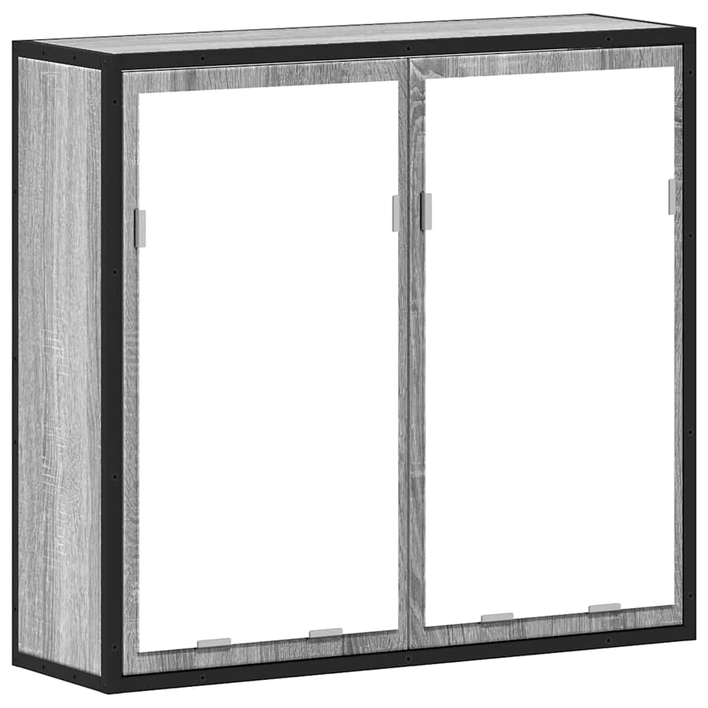 Badkamerspiegelkast 65x20x60 cm bewerkt hout grijs sonoma eiken is nu te koop bij PeponiXL, paradijselijk wonen!
