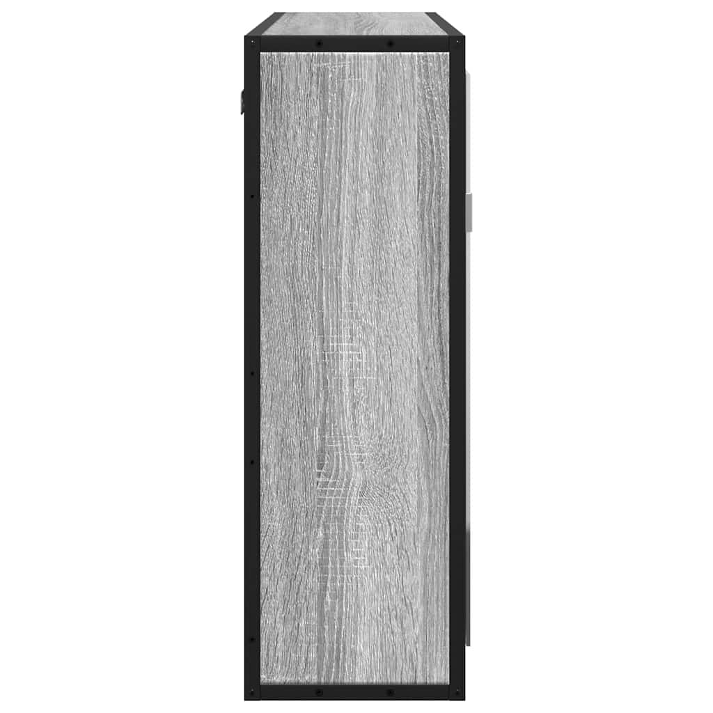 Badkamerspiegelkast 65x20x60 cm bewerkt hout grijs sonoma eiken is nu te koop bij PeponiXL, paradijselijk wonen!