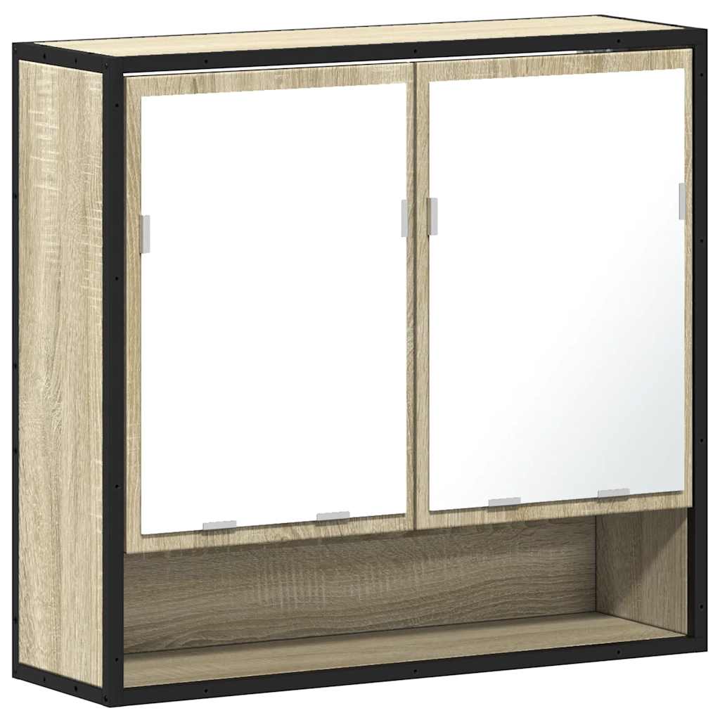 Badkamerspiegelkast Sonoma eiken 65x20x60 cm bewerkt hout is nu te koop bij PeponiXL, paradijselijk wonen!