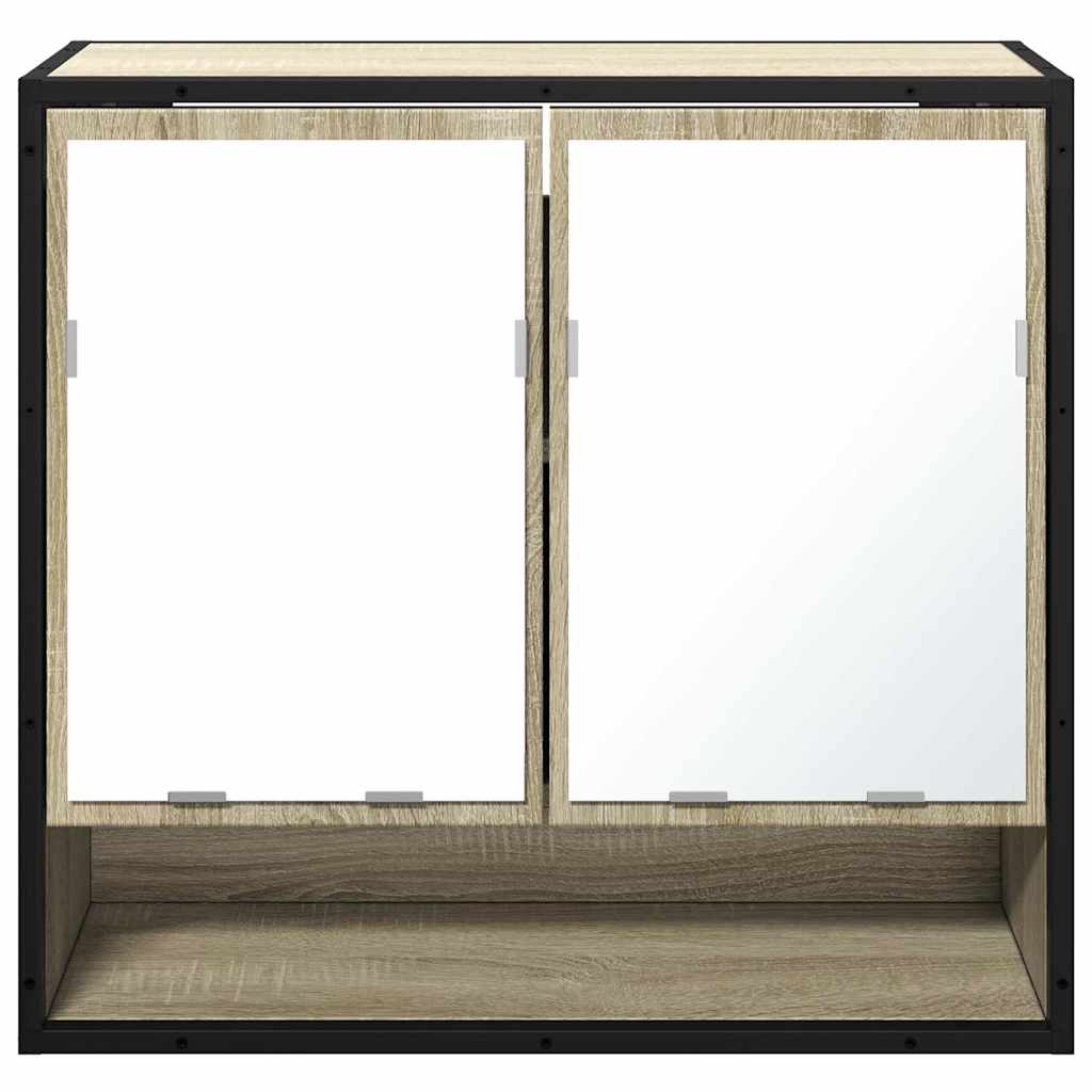 Badkamerspiegelkast Sonoma eiken 65x20x60 cm bewerkt hout is nu te koop bij PeponiXL, paradijselijk wonen!