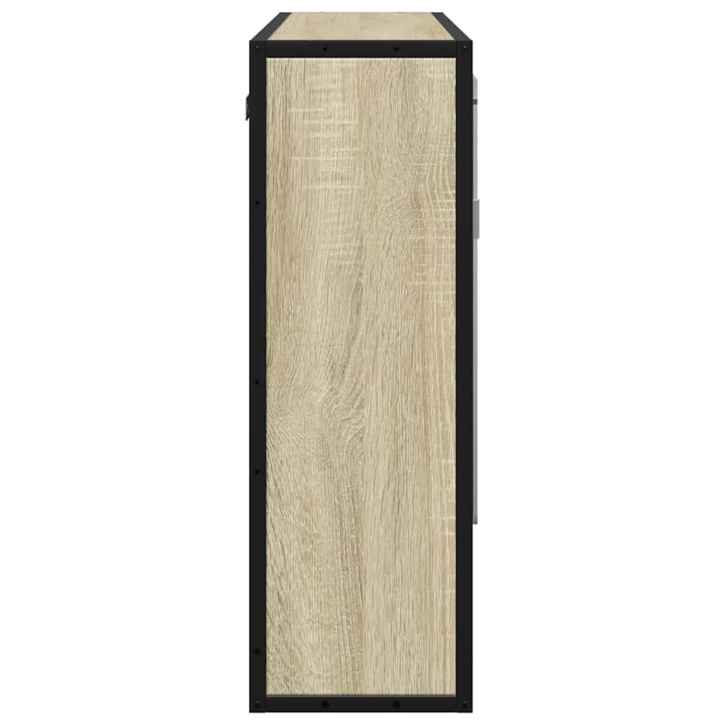 Badkamerspiegelkast Sonoma eiken 65x20x60 cm bewerkt hout is nu te koop bij PeponiXL, paradijselijk wonen!
