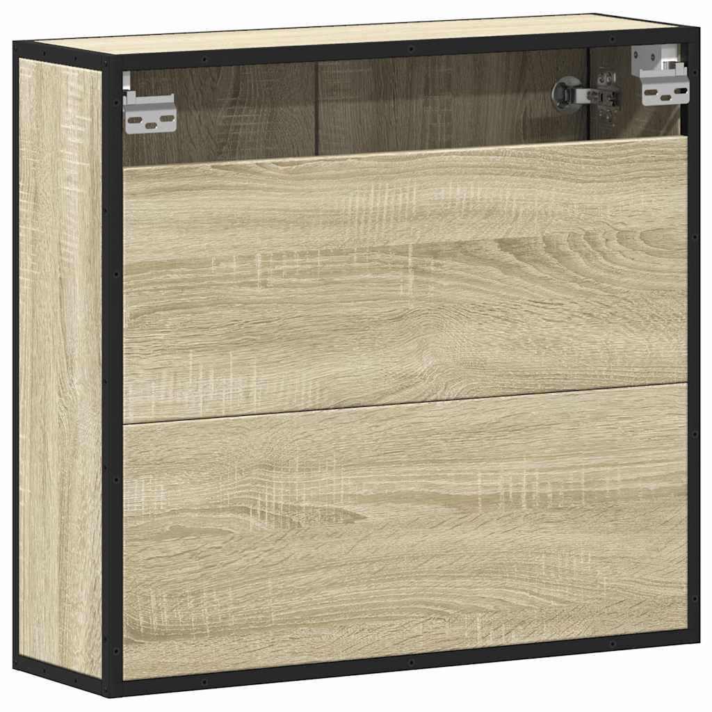 Badkamerspiegelkast Sonoma eiken 65x20x60 cm bewerkt hout is nu te koop bij PeponiXL, paradijselijk wonen!