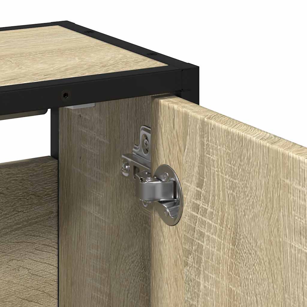 Badkamerspiegelkast Sonoma eiken 65x20x60 cm bewerkt hout is nu te koop bij PeponiXL, paradijselijk wonen!