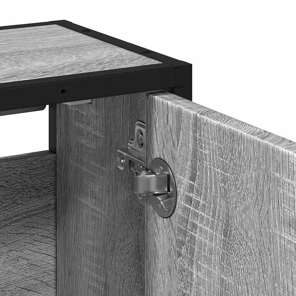 Badkamerspiegelkast 65x20x60 cm bewerkt hout grijs sonoma eiken is nu te koop bij PeponiXL, paradijselijk wonen!