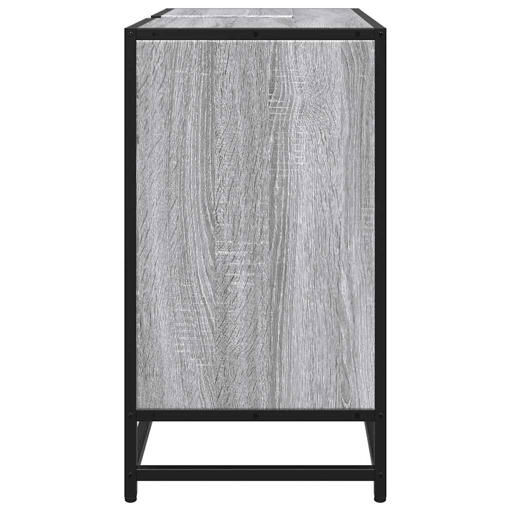 Wastafelkast 65x33x60 cm bewerkt hout grijs sonoma eikenkleurig is nu te koop bij PeponiXL, paradijselijk wonen!
