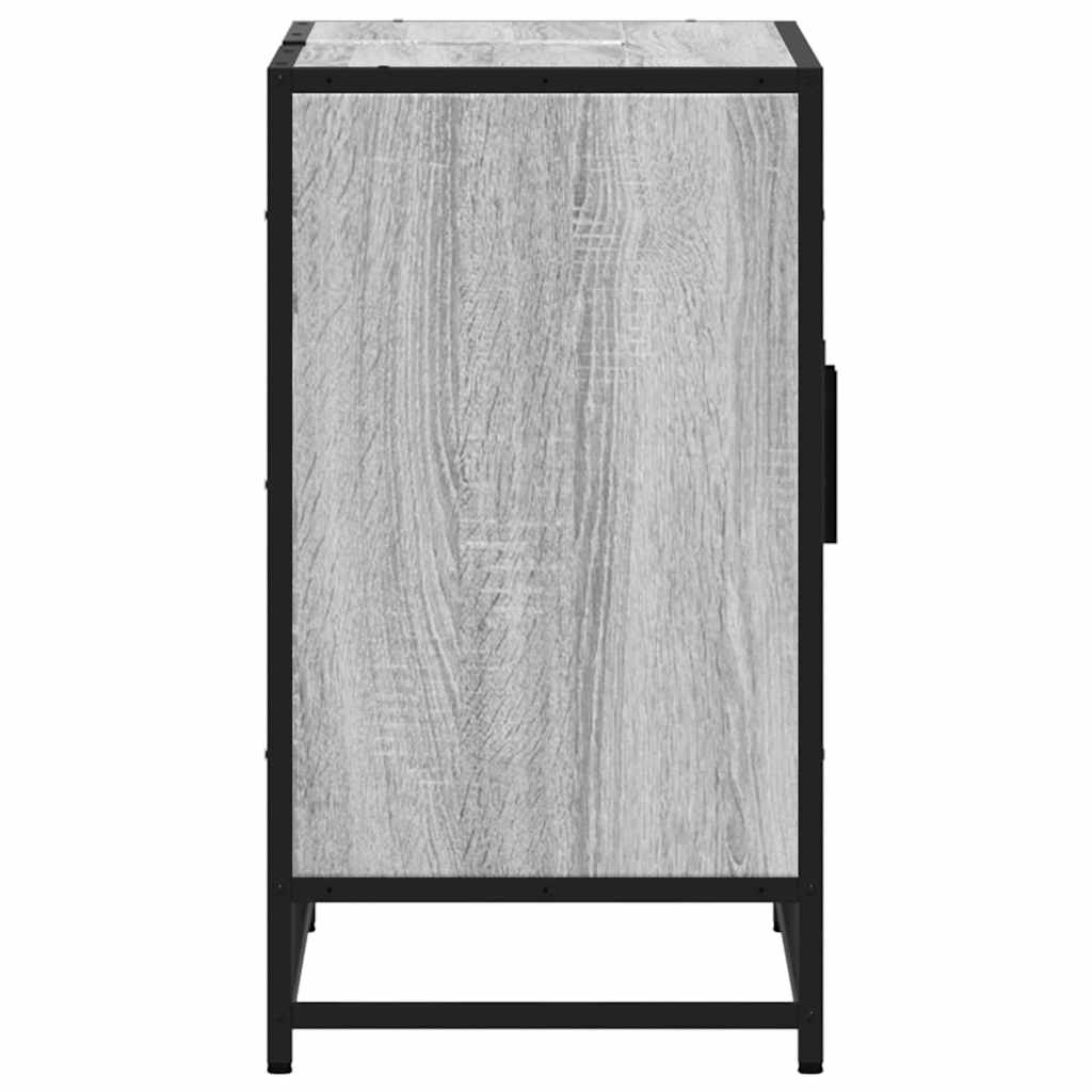 Wastafelkast 90x33x60 cm bewerkt hout grijs sonoma eikenkleurig is nu te koop bij PeponiXL, paradijselijk wonen!