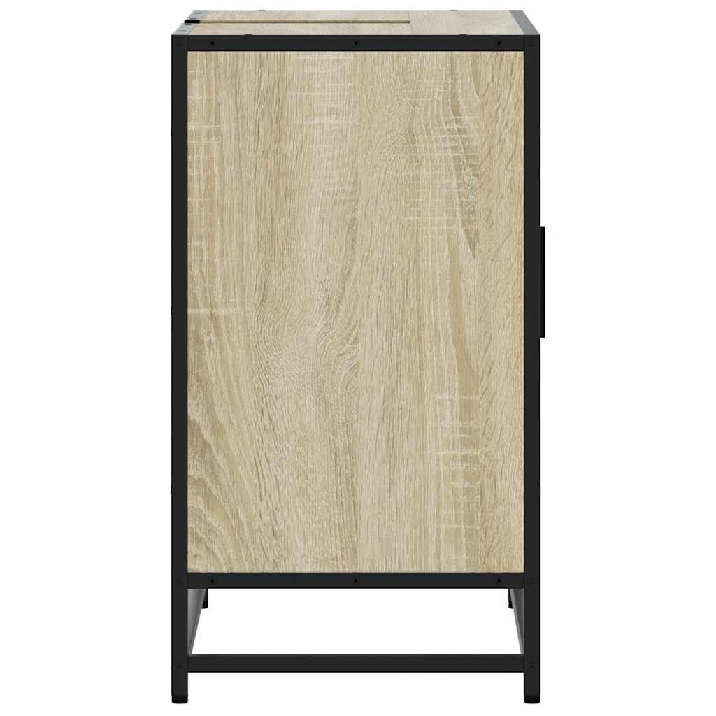 Wastafelkast Sonoma eiken 65x33x60 cm bewerkt hout is nu te koop bij PeponiXL, paradijselijk wonen!