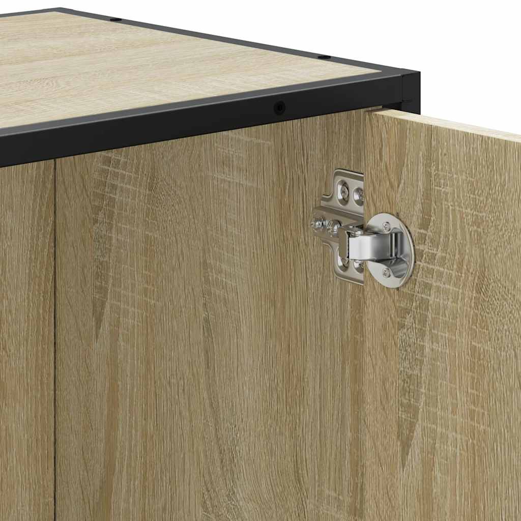 Wastafelkast Sonoma eiken 65x33x60 cm bewerkt hout is nu te koop bij PeponiXL, paradijselijk wonen!