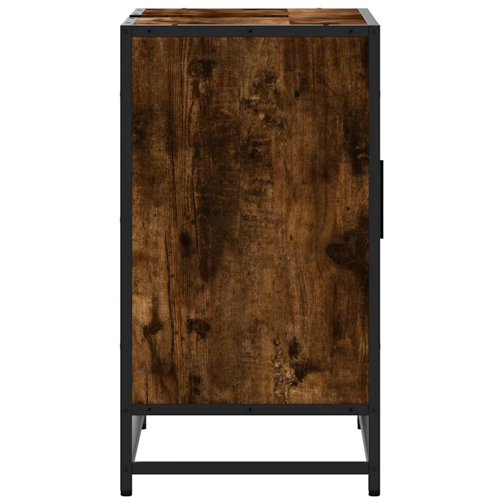 Wastafelkast 65x33x60 cm bewerkt hout gerookt eikenkleurig is nu te koop bij PeponiXL, paradijselijk wonen!