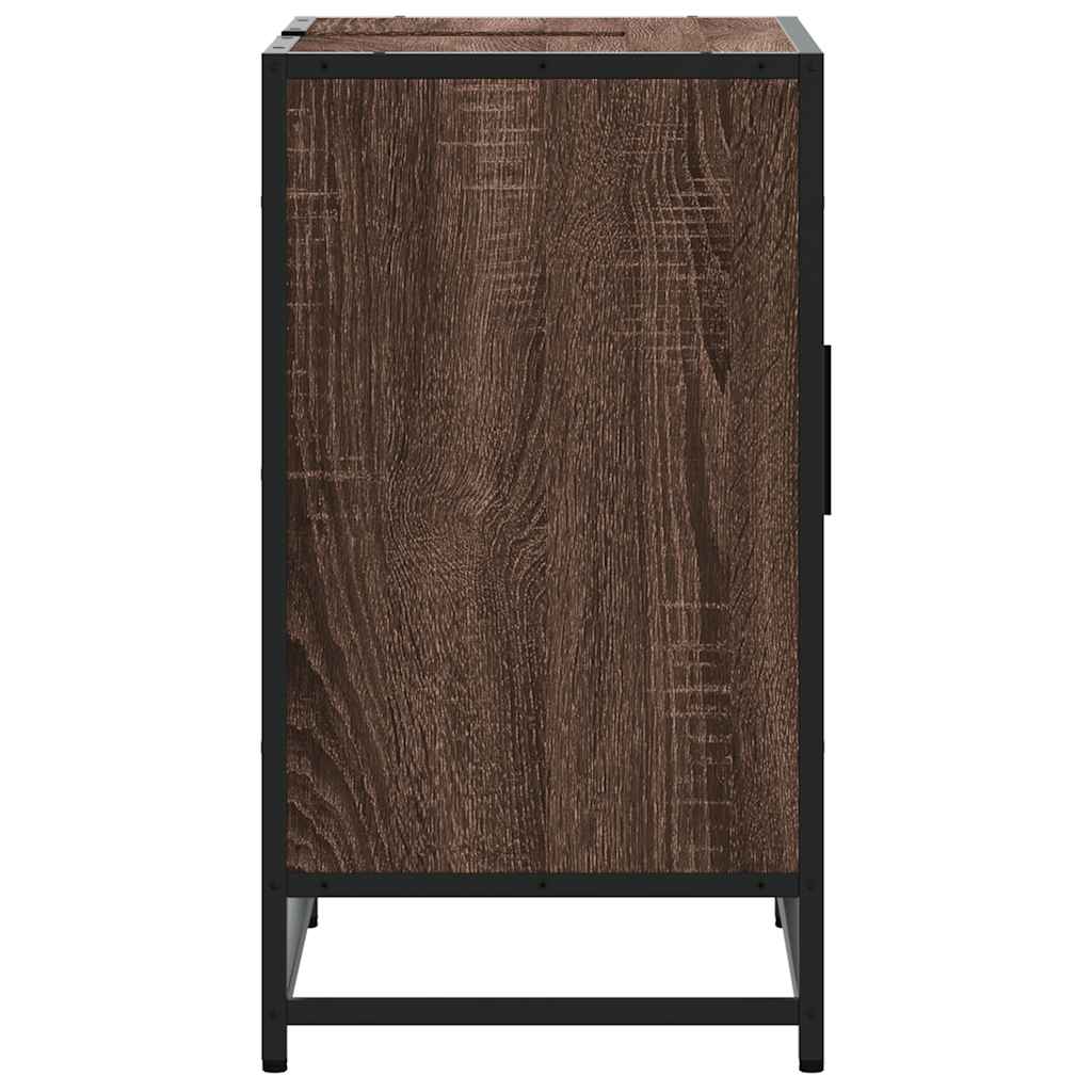 Wastafelkast 65x33x60 cm bewerkt hout bruin eikenkleur is nu te koop bij PeponiXL, paradijselijk wonen!