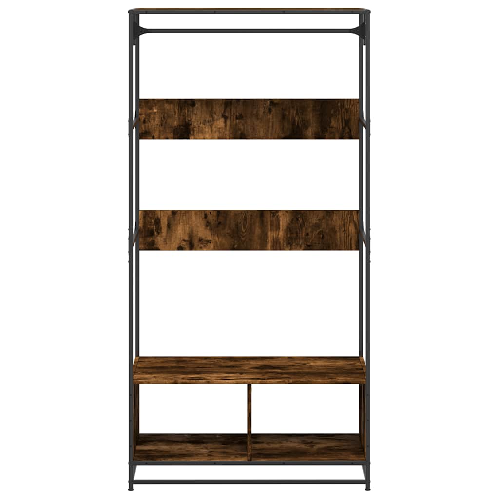 Kledingkast 90x50x180 cm bewerkt hout gerookt eikenkleurig is nu te koop bij PeponiXL, paradijselijk wonen!