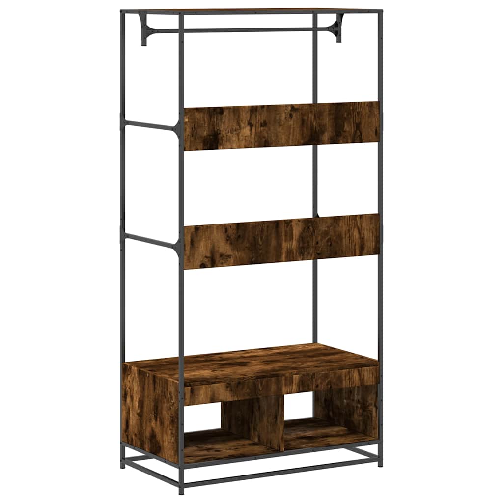 Kledingkast 90x50x180 cm bewerkt hout gerookt eikenkleurig is nu te koop bij PeponiXL, paradijselijk wonen!