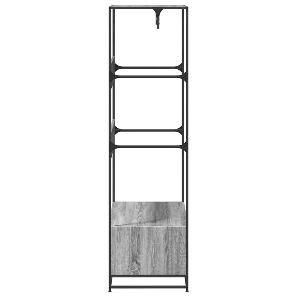 Kledingkast 90x50x180 cm bewerkt hout grijs sonoma eikenkleurig is nu te koop bij PeponiXL, paradijselijk wonen!