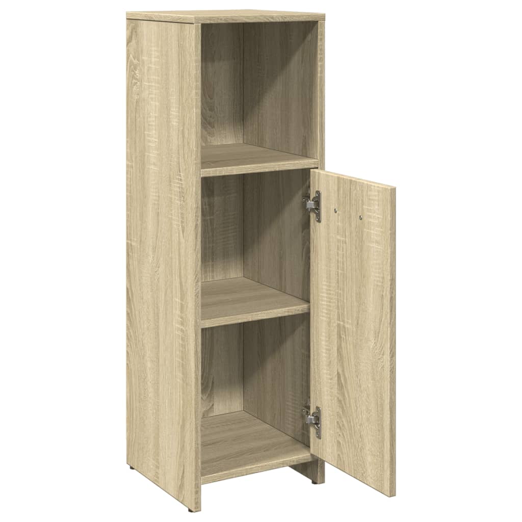 Badkamerkast 30x30x95 cm spaanplaat sonoma eikenkleurig is nu te koop bij PeponiXL, paradijselijk wonen!