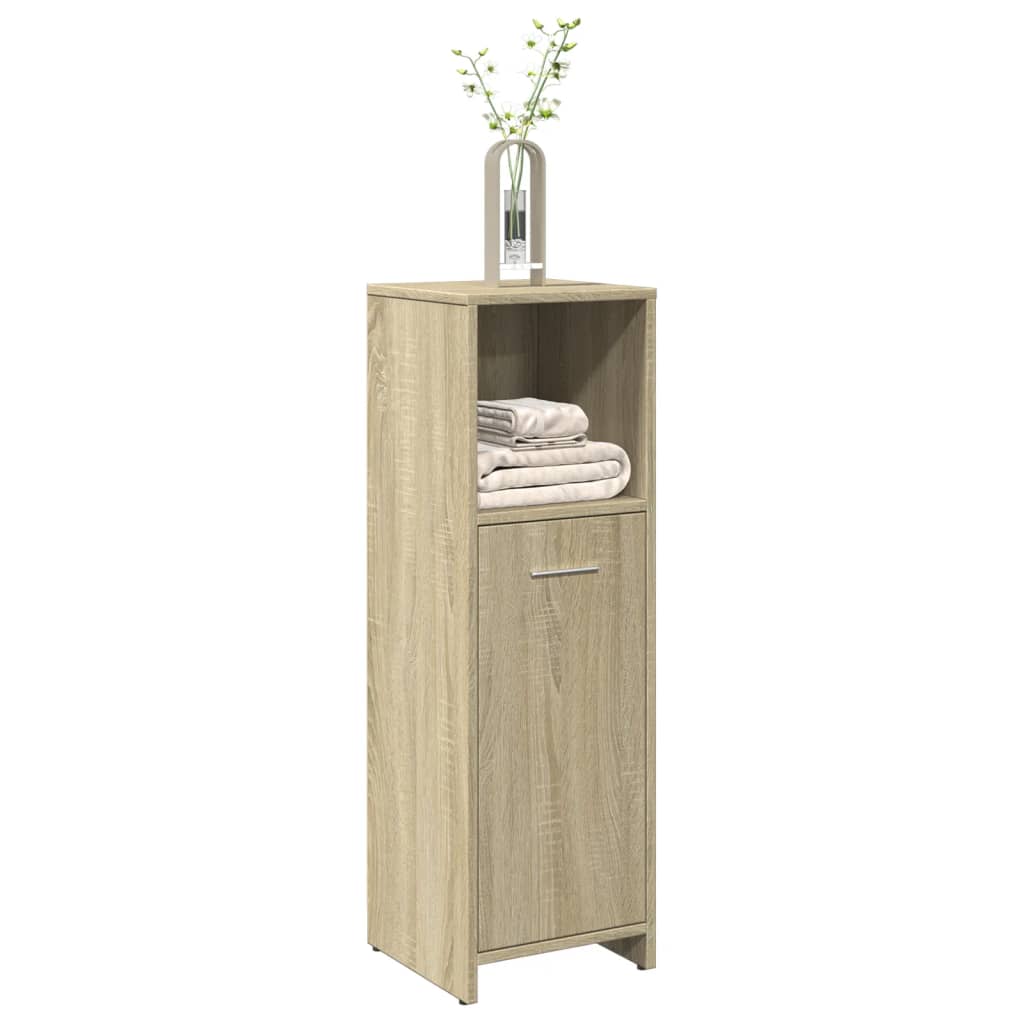 Badkamerkast 30x30x95 cm spaanplaat sonoma eikenkleurig is nu te koop bij PeponiXL, paradijselijk wonen!