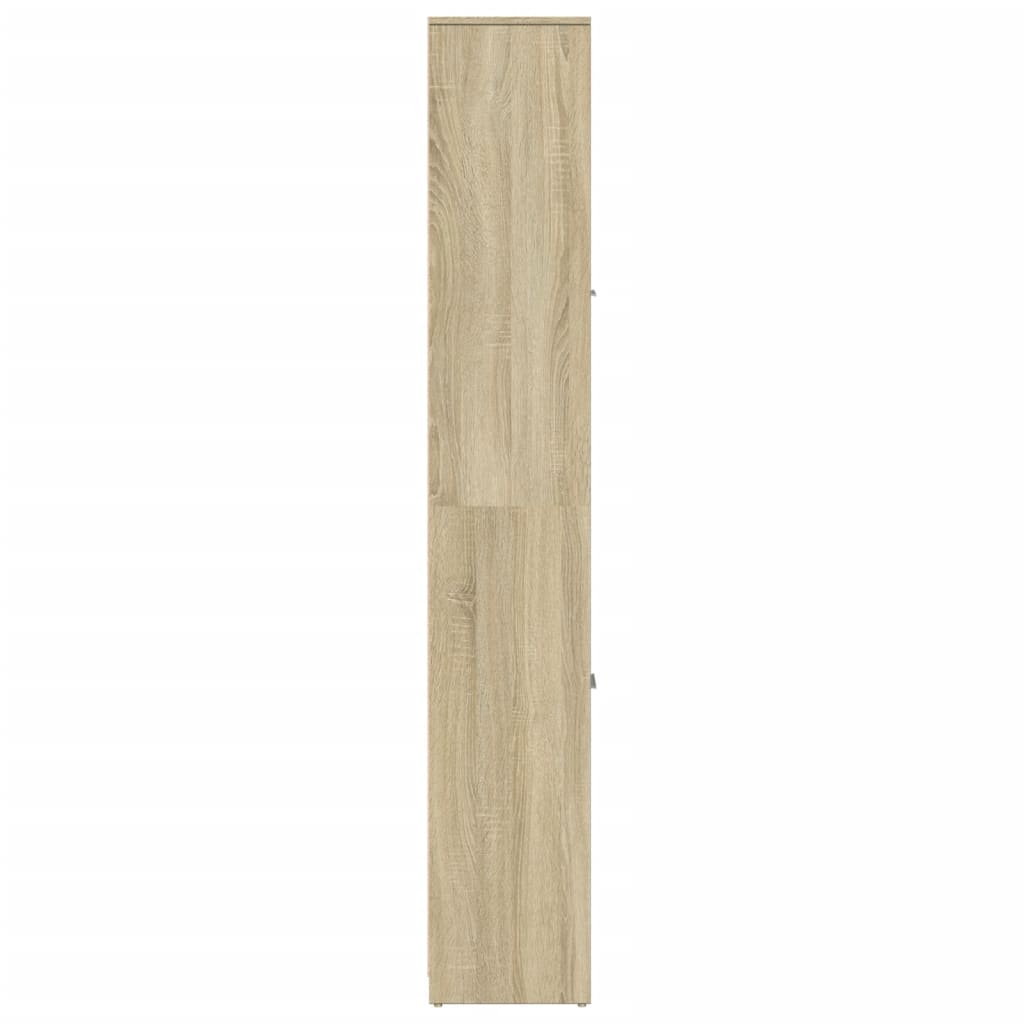 Badkamerkast 30x30x183,5 cm spaanplaat sonoma eikenkleurig is nu te koop bij PeponiXL, paradijselijk wonen!