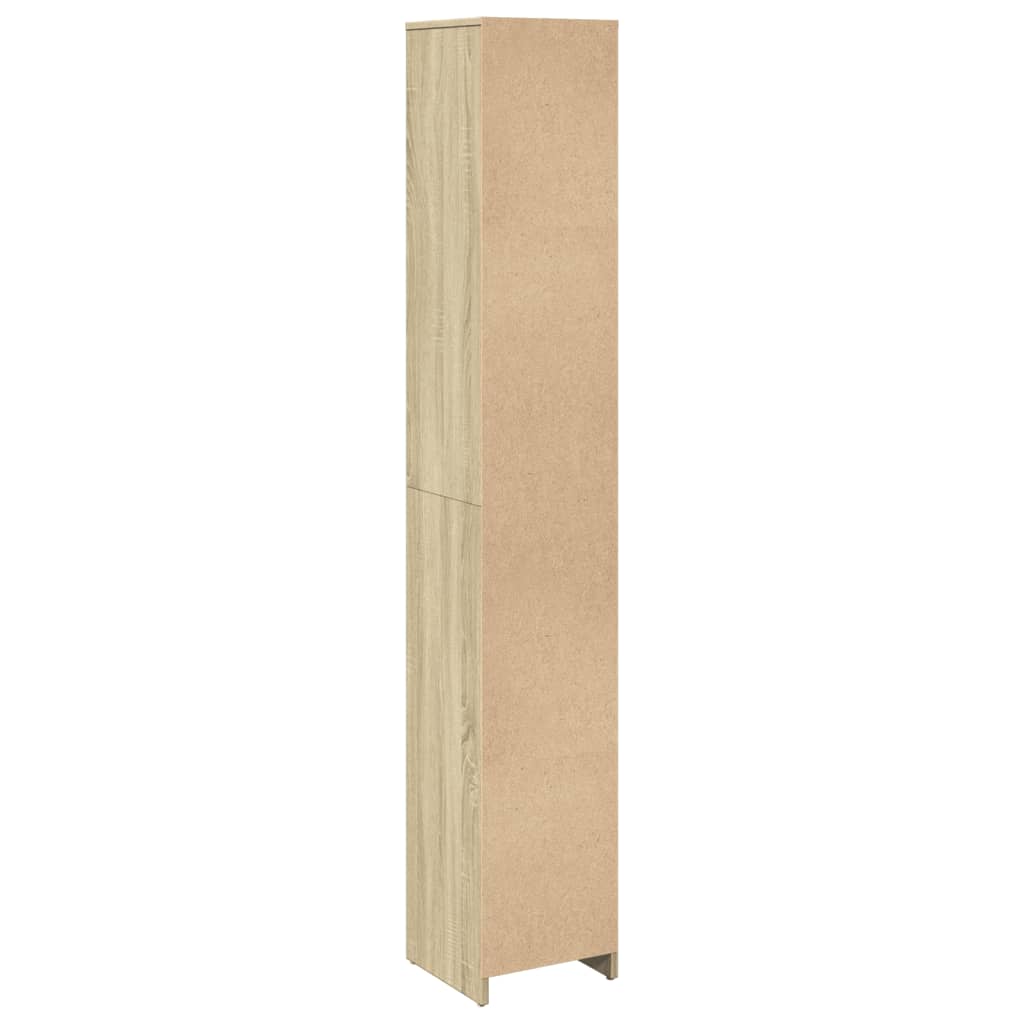 Badkamerkast 30x30x183,5 cm spaanplaat sonoma eikenkleurig is nu te koop bij PeponiXL, paradijselijk wonen!