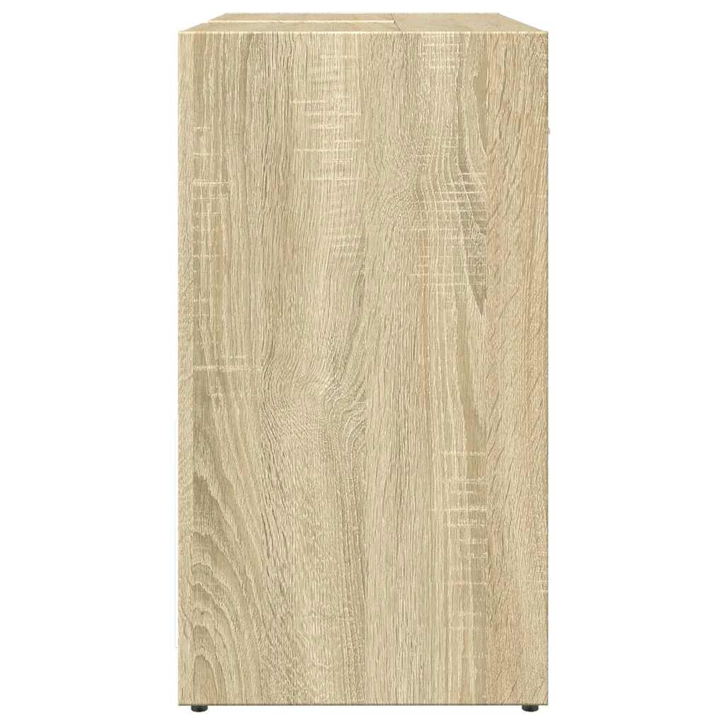 Wastafelkast 60x33x60 cm bewerkt hout sonoma eikenkleurig is nu te koop bij PeponiXL, paradijselijk wonen!