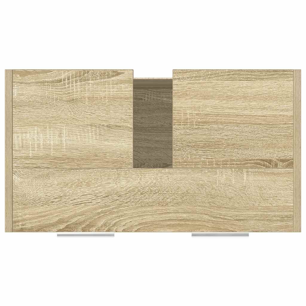 Wastafelkast 60x33x60 cm bewerkt hout sonoma eikenkleurig is nu te koop bij PeponiXL, paradijselijk wonen!