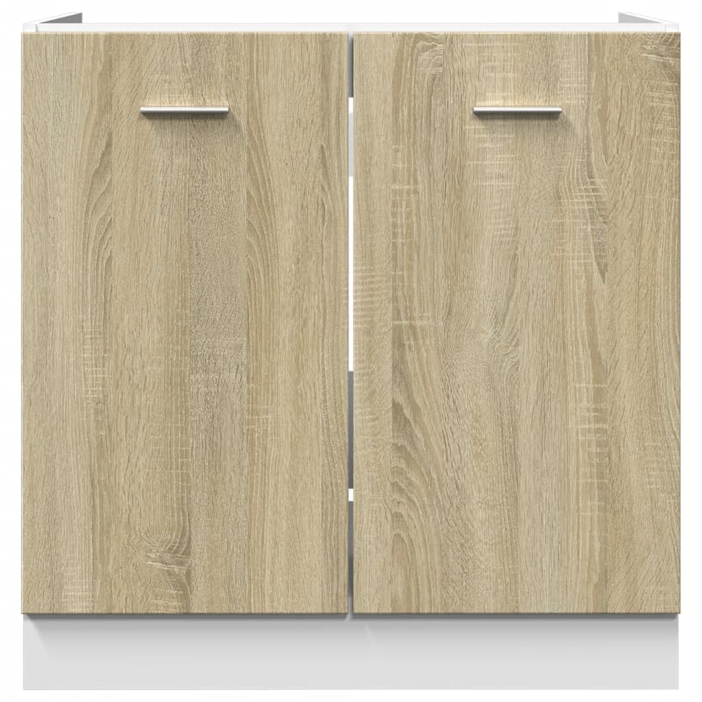 Onderkast Lyon 80x46x81,5 cm bewerkt hout sonoma eikenkleurig is nu te koop bij PeponiXL, paradijselijk wonen!