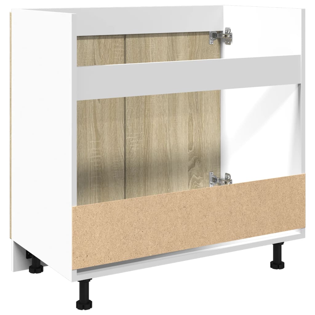 Onderkast Lyon 80x46x81,5 cm bewerkt hout sonoma eikenkleurig is nu te koop bij PeponiXL, paradijselijk wonen!