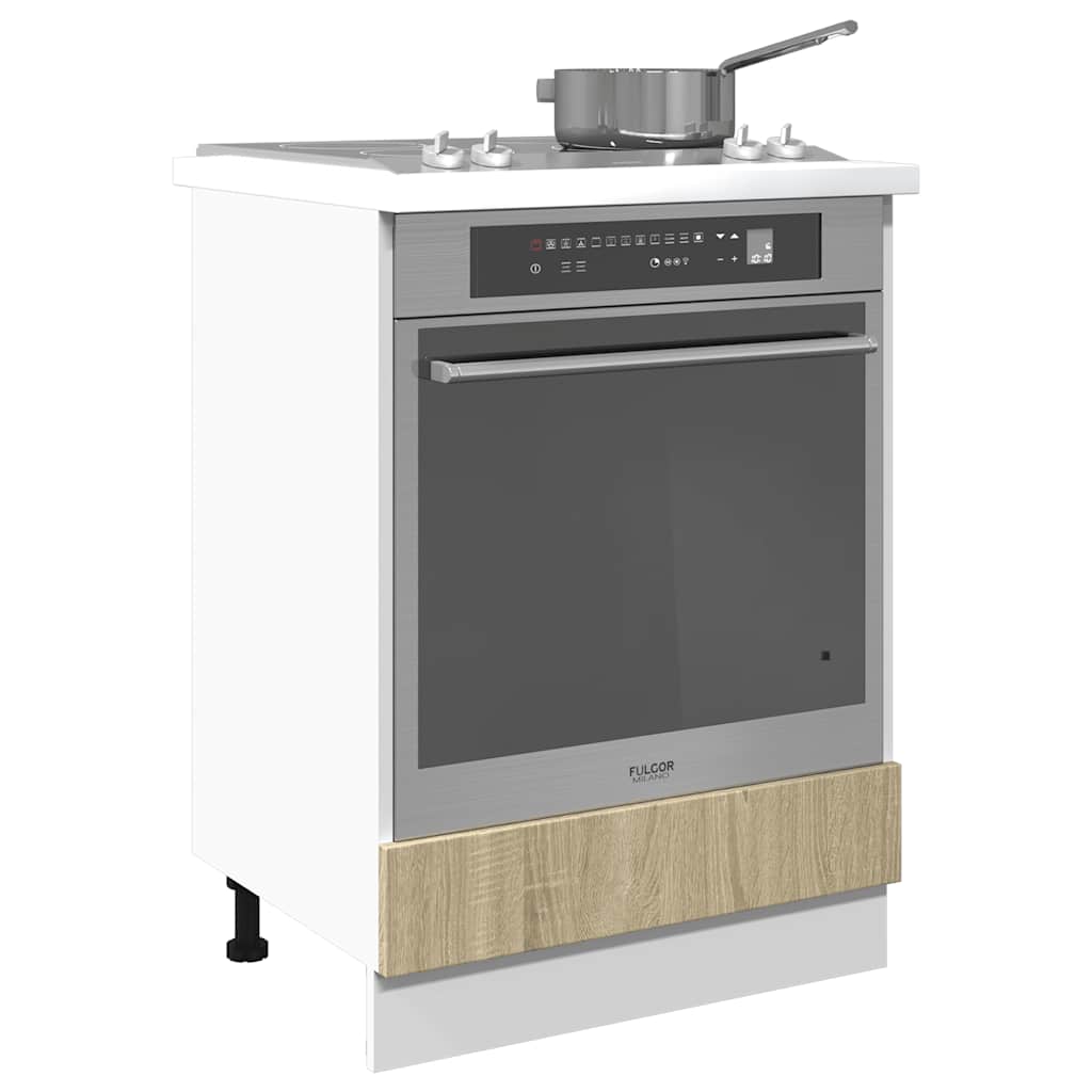 Ovenkast 60x46x81,5 cm spaanplaat sonoma eikenkleurig is nu te koop bij PeponiXL, paradijselijk wonen!