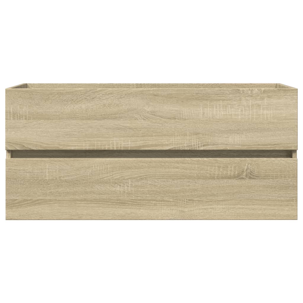 Wastafelkast 100x38,5x45 cm bewerkt hout sonoma eikenkleurig is nu te koop bij PeponiXL, paradijselijk wonen!