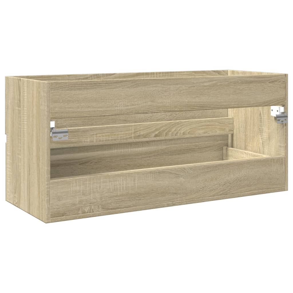 Wastafelkast 100x38,5x45 cm bewerkt hout sonoma eikenkleurig is nu te koop bij PeponiXL, paradijselijk wonen!