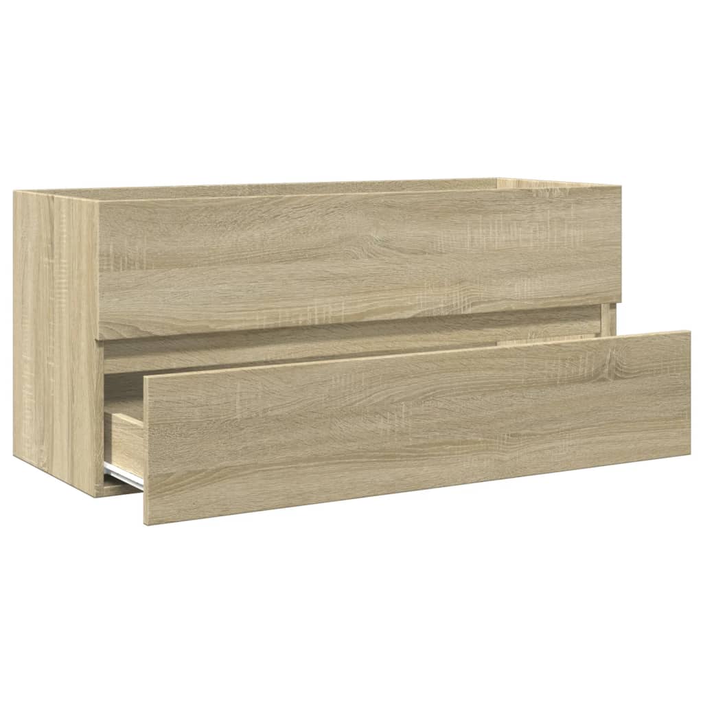 Wastafelkast 100x38,5x45 cm bewerkt hout sonoma eikenkleurig is nu te koop bij PeponiXL, paradijselijk wonen!