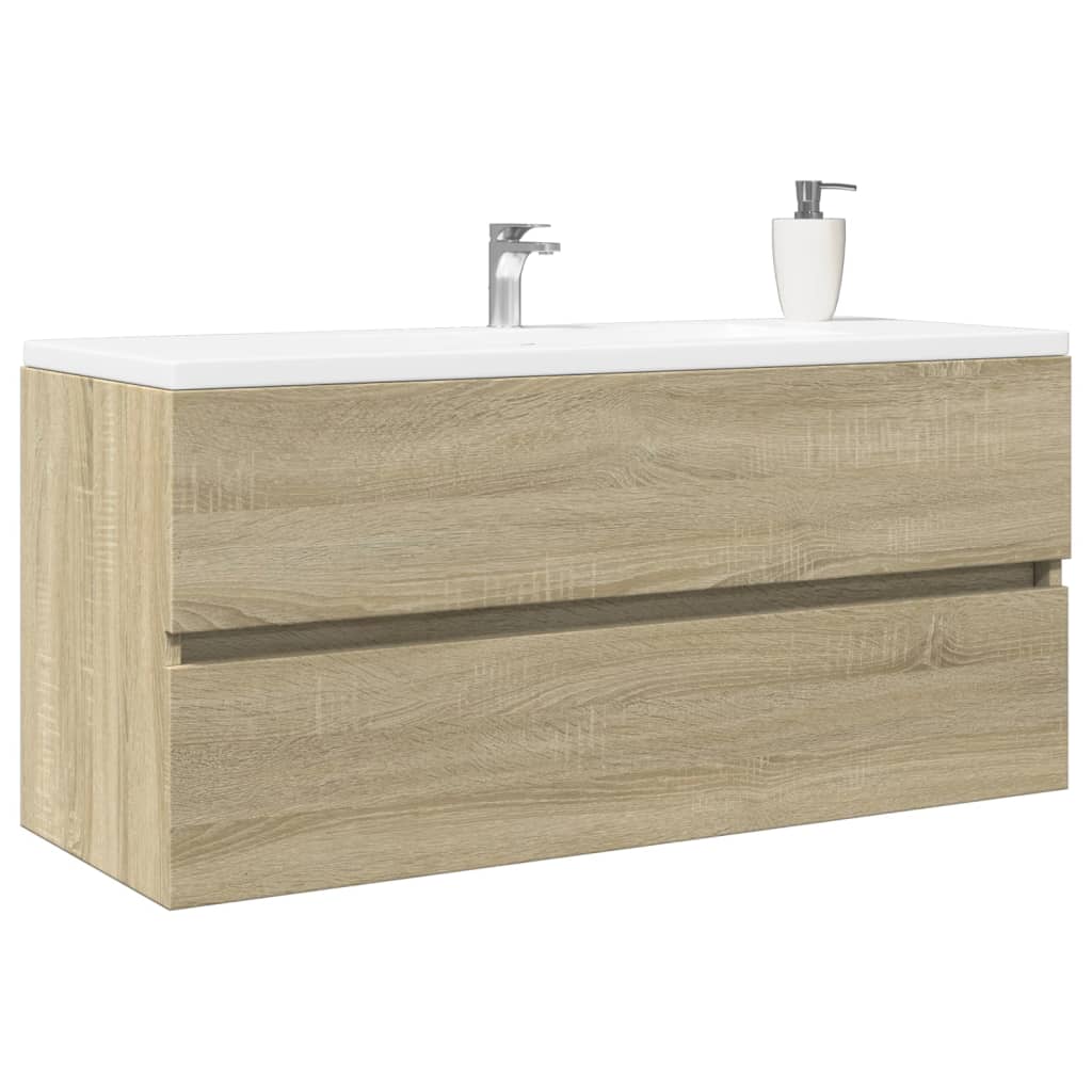 Wastafelkast 100x38,5x45 cm bewerkt hout sonoma eikenkleurig is nu te koop bij PeponiXL, paradijselijk wonen!