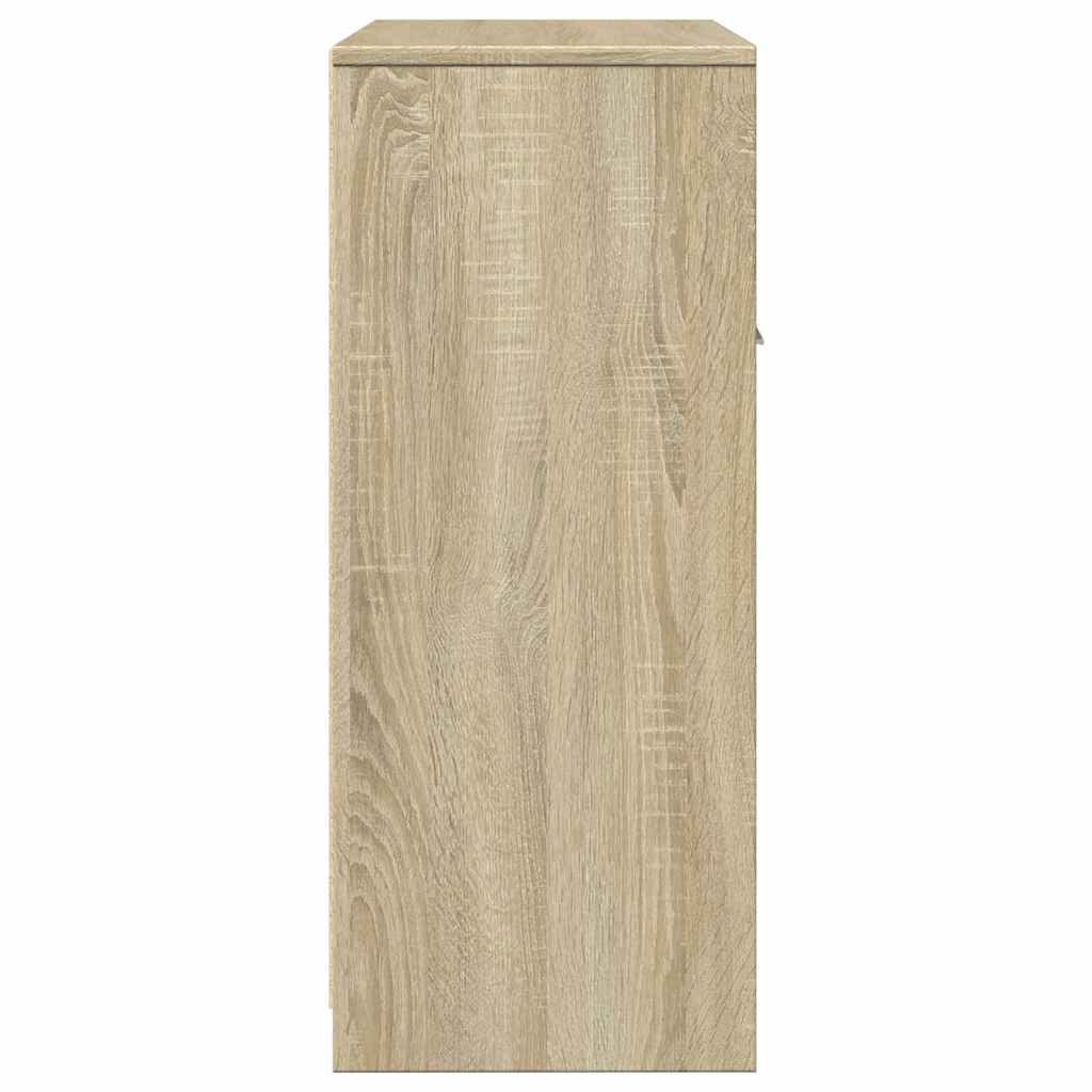 Badkamerkast 60x33x80 cm spaanplaat sonoma eikenkleurig is nu te koop bij PeponiXL, paradijselijk wonen!