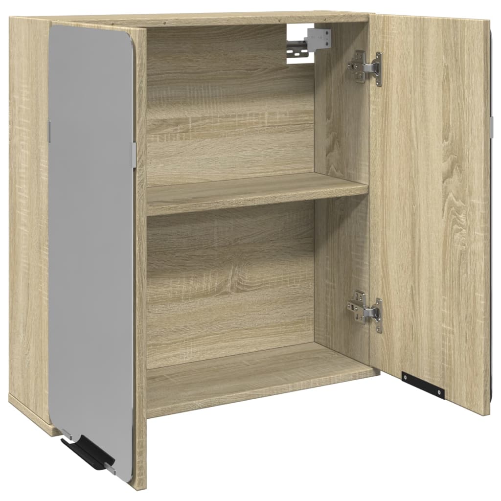 Badkamerspiegelkast 64,5x20x66,5 cm bewerkt hout sonoma eiken is nu te koop bij PeponiXL, paradijselijk wonen!